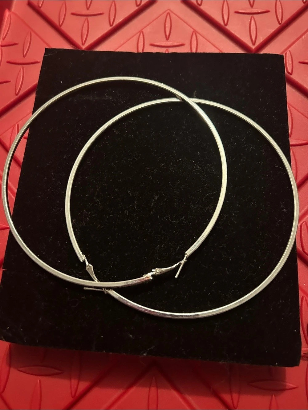 Large hoop earrings